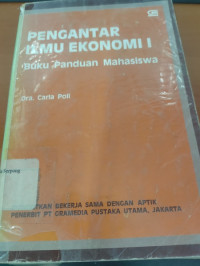 Pengantar Ilmu Ekonomi I