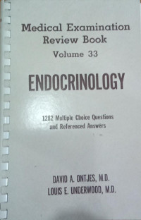 Image of Medical Examination Review Book Volume 33: Endocrinology=1282 Multiple Choice Quesions and Referenced Answer